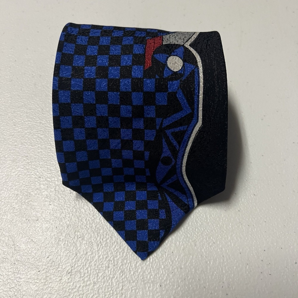 Vintage 90s Gianni Versace x Neiman Marcus Geometric Multicolor Silk Tie Necktie